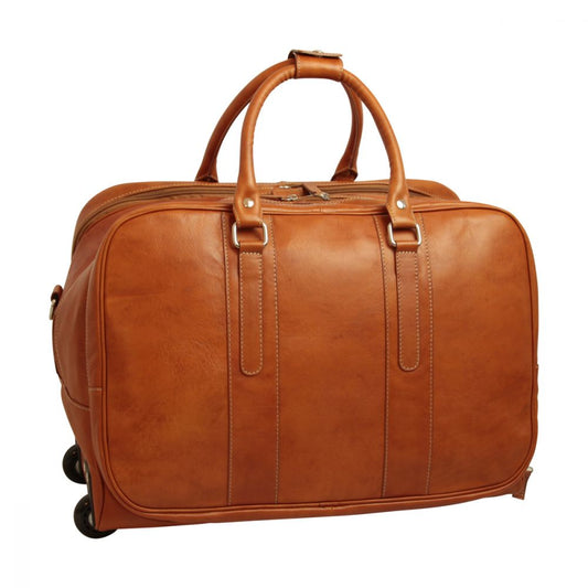 OILED CALFSKIN TRAVEL BAG - COLONIAL Wheeled