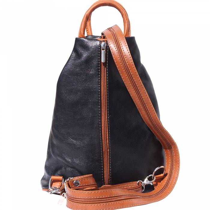 Vanna leather Backpack Black/Tan