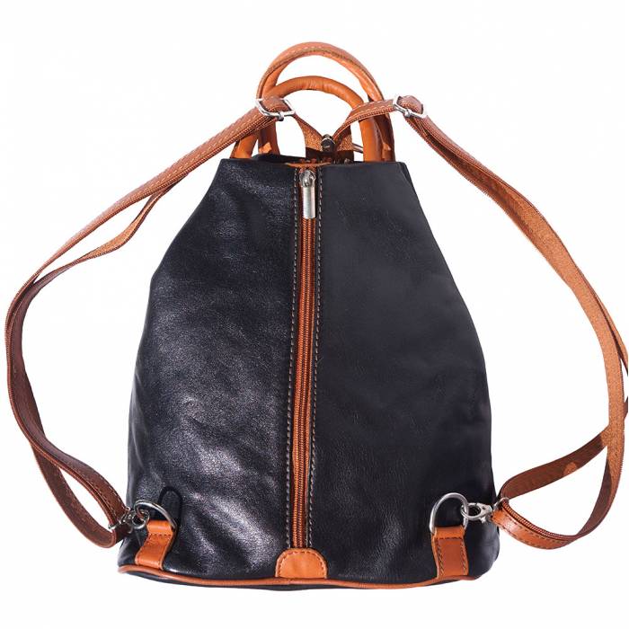 Vanna leather Backpack Black/Tan