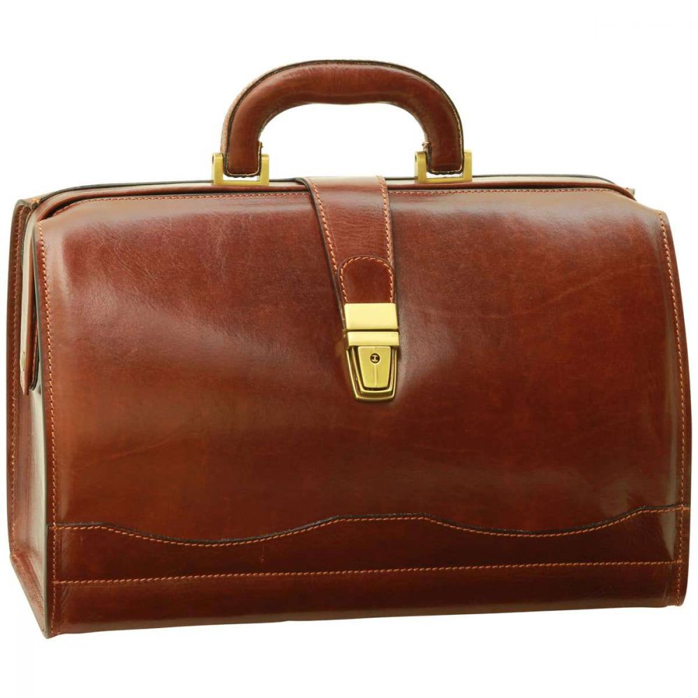 COWHIDE LEATHER DOCTOR'S BAG - BROWN