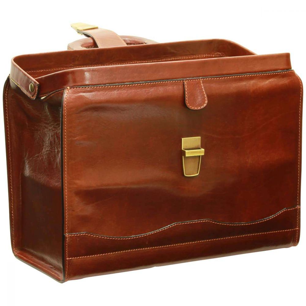 COWHIDE LEATHER DOCTOR'S BAG - BROWN