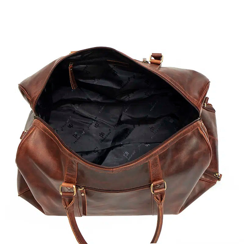 Roma Brown Large Holdall with Shoe Section