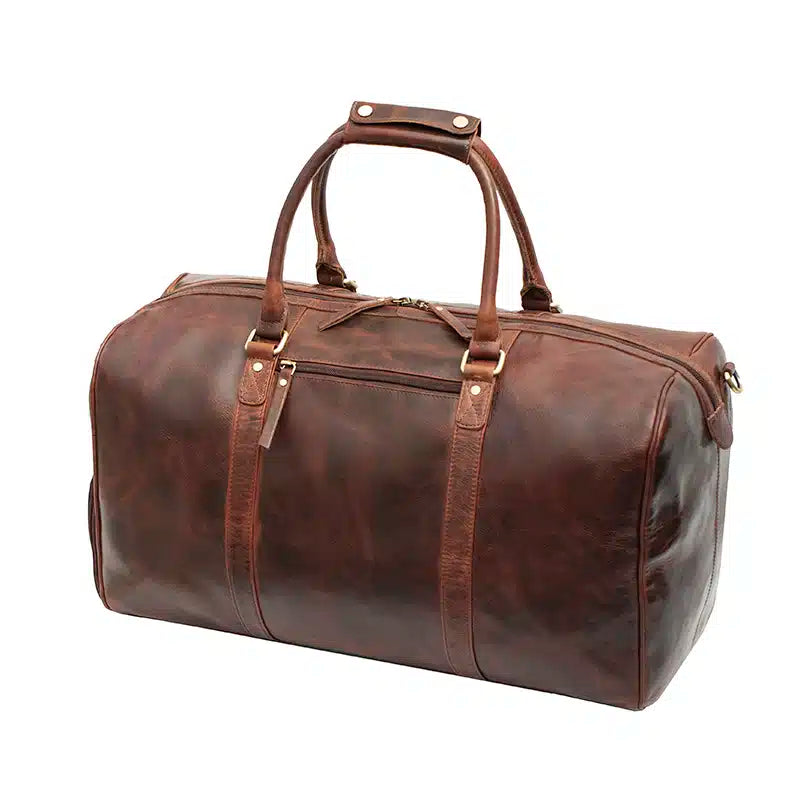 Roma Brown Large Holdall with Shoe Section