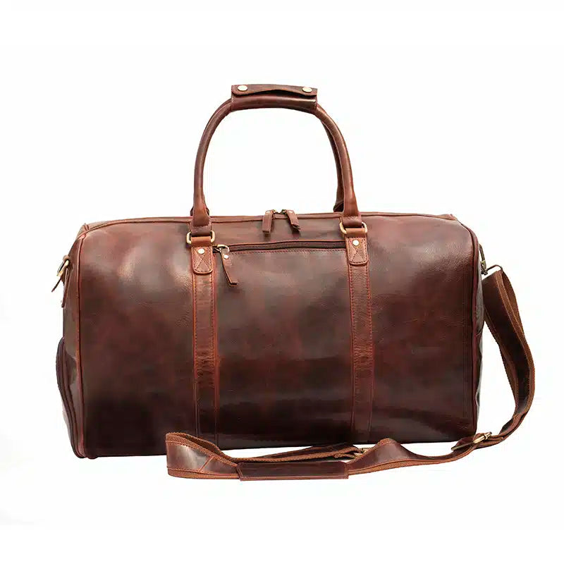 Roma Brown Large Holdall with Shoe Section