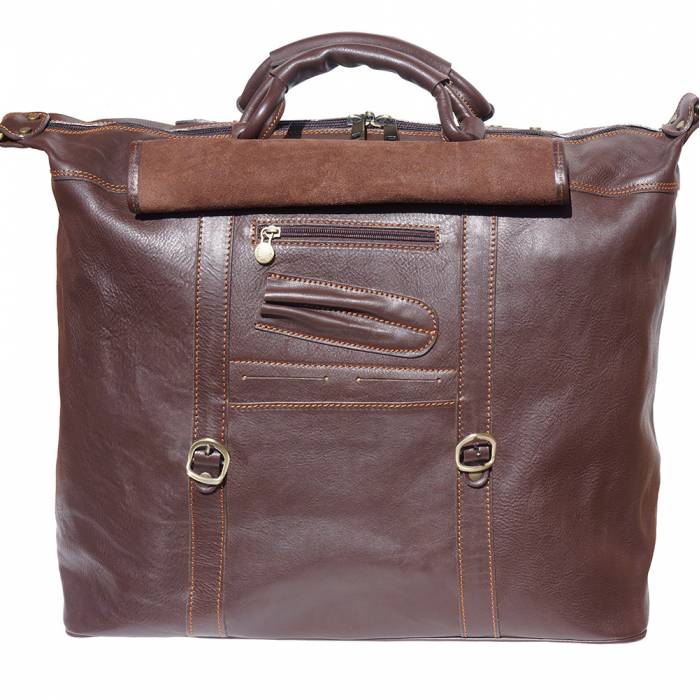 Weekender Leather Travel bag -  Dark Brown