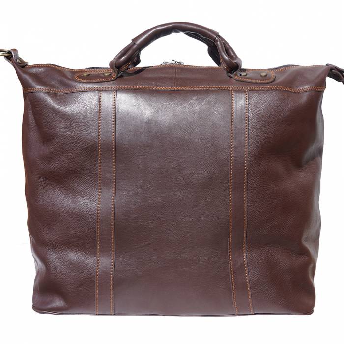 Weekender Leather Travel bag -  Dark Brown