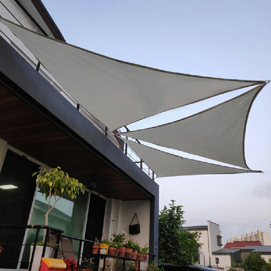 400D Triangle Outdoor Shade Sail Patio Sunscreen Awning Garden Sun Canopy 98% UV Block Grey - 3x3x3m