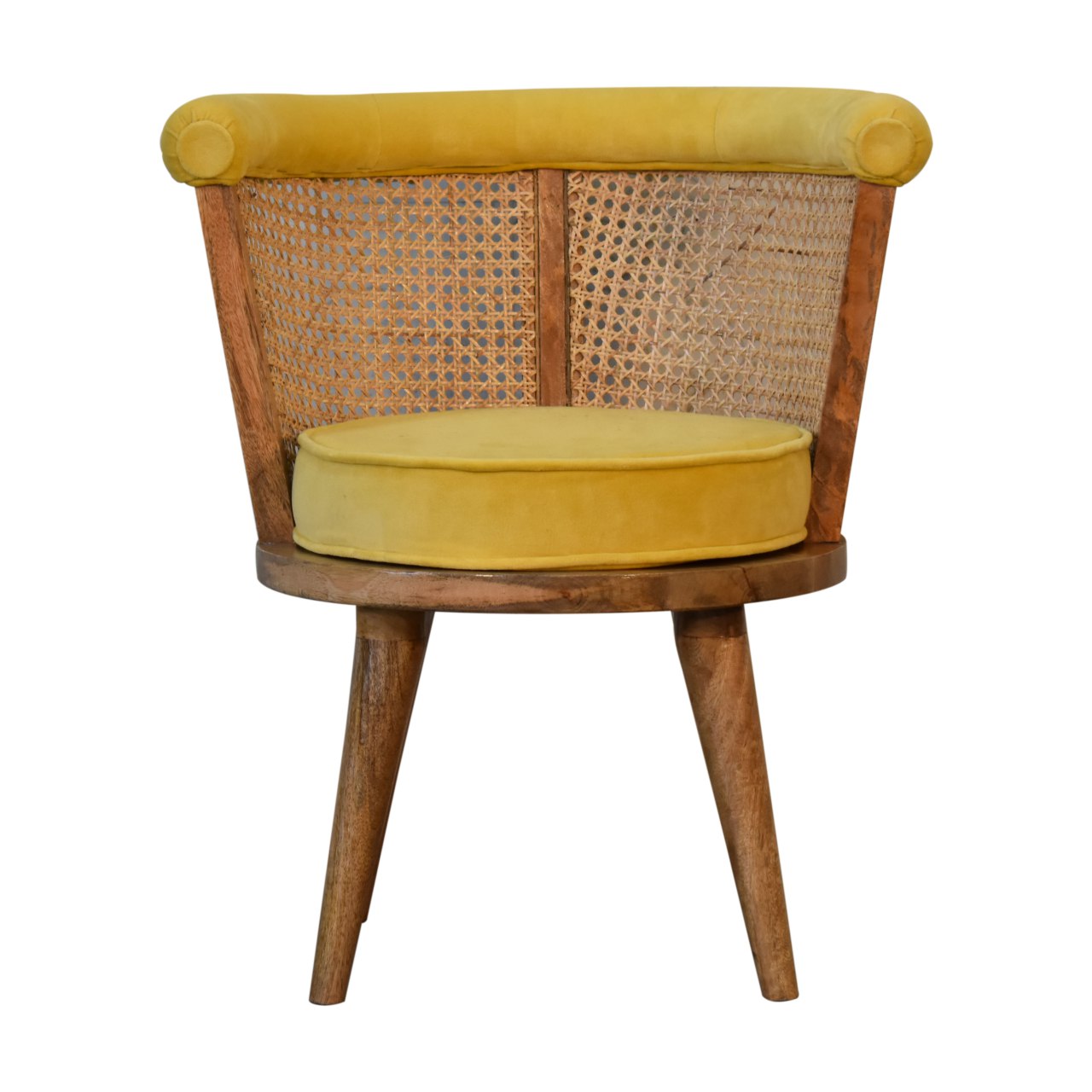 Larissa Mustard Cotton Velvet Nordic Chair