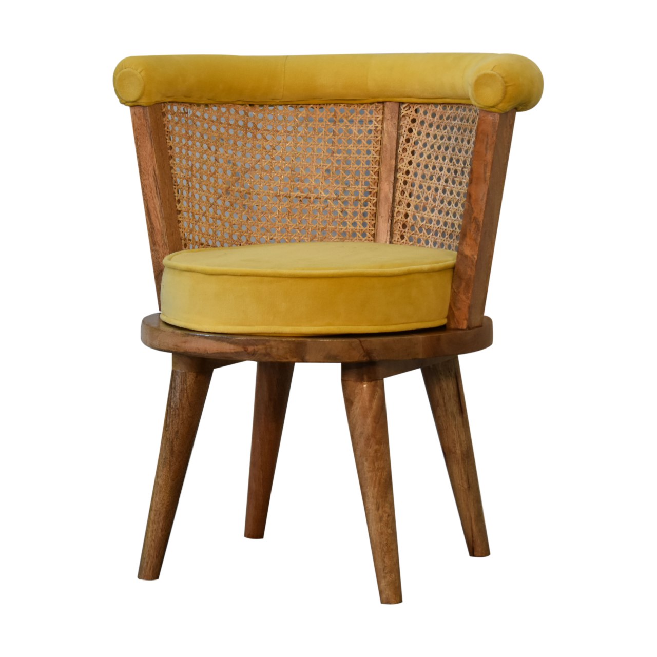 Larissa Mustard Cotton Velvet Nordic Chair