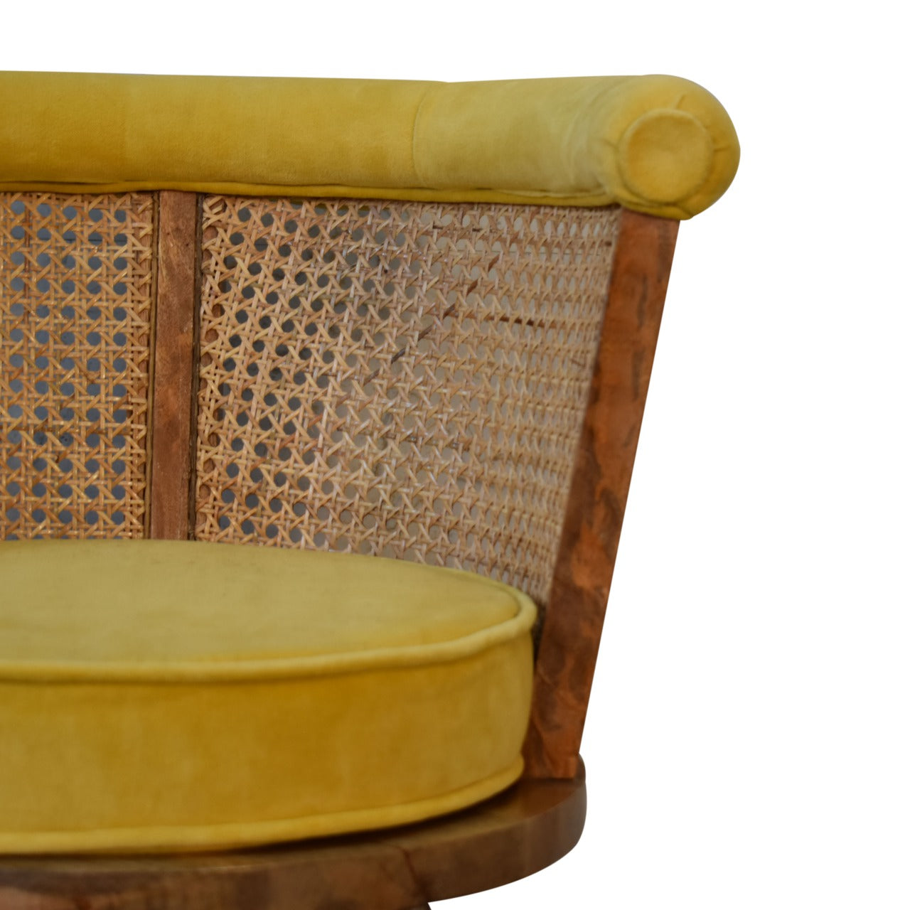 Larissa Mustard Cotton Velvet Nordic Chair