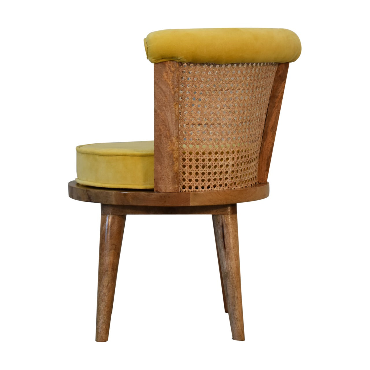 Larissa Mustard Cotton Velvet Nordic Chair