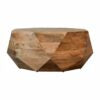 Geometric Solid Wood Coffee Table