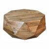 Geometric Solid Wood Coffee Table