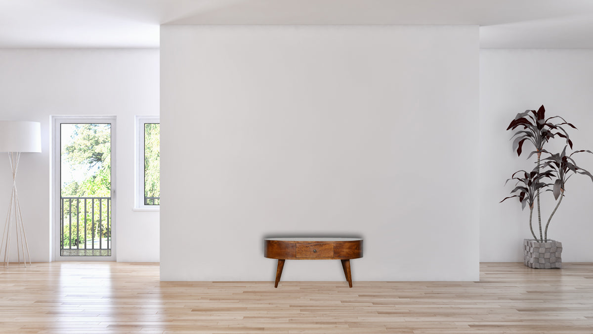 Chestnut Rounded Coffee Table