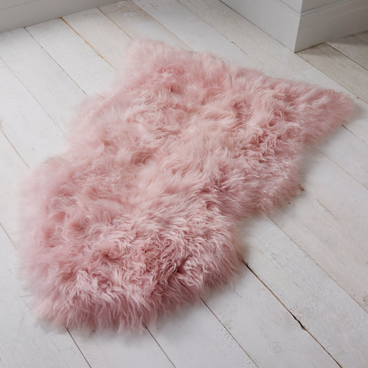 Blush Pink Sheepskin Rug XXL