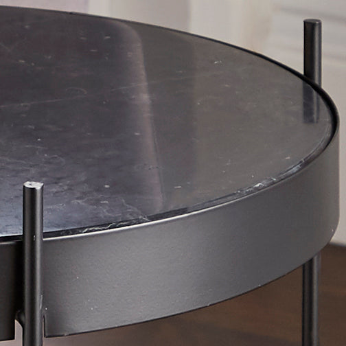 Black Marble Side Table