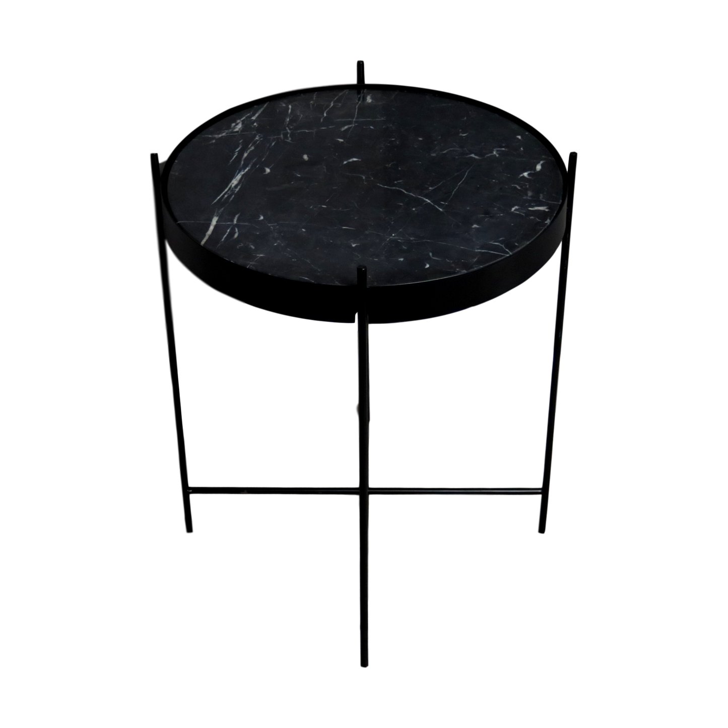 Black Marble Side Table