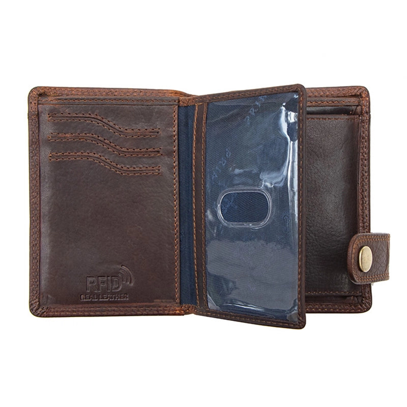 New York Leather Notecase RFID Wallet - Brown